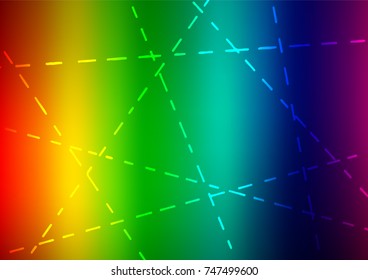 Light Multicolor, Rainbow vector abstract doodle texture. Geometric doodle illustration in Origami style with gradient. A completely new design for your business.