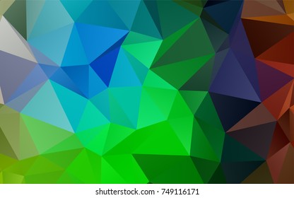 Light Multicolor, Rainbow vector abstract mosaic template. Colorful illustration in abstract style with gradient. A new texture for your design.
