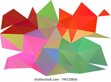 Light Multicolor, Rainbow vector abstract polygonal pattern. Modern geometrical abstract illustration with gradient. The textured pattern can be used for background.