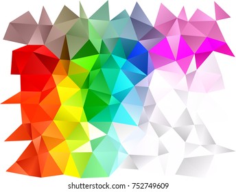 Light Multicolor, Rainbow vector abstract polygonal pattern. Modern geometrical abstract illustration with gradient. Brand-new style for your business design.