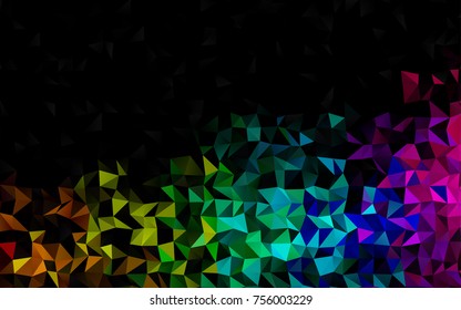 Light Multicolor, Rainbow vector abstract polygonal pattern. A vague abstract illustration with gradient. Brand-new design for your business.