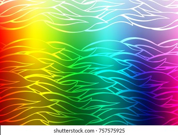 Light Multicolor, Rainbow vector abstract doodle texture. Modern geometrical abstract illustration with doodles. Hand painted design for web, leaflet, textile.