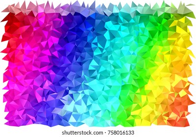 Light Multicolor, Rainbow vector abstract mosaic pattern. Colorful illustration in abstract style with gradient. The best triangular design for your business.