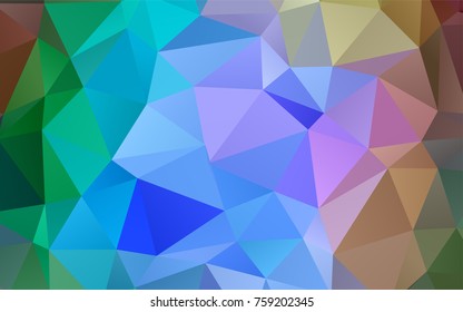 Light Multicolor, Rainbow vector abstract mosaic background. Modern geometrical abstract illustration with gradient. The polygonal design can be used for your web site.