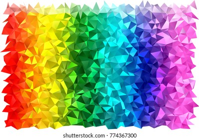 Light Multicolor, Rainbow vector abstract mosaic template. Modern geometrical abstract illustration with gradient. The textured pattern can be used for background.