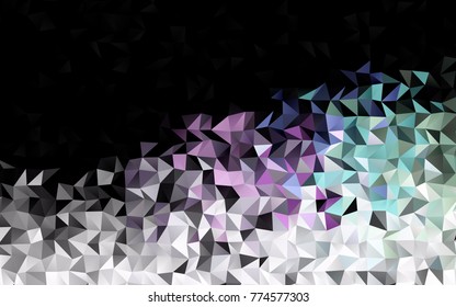 Light Multicolor, Rainbow vector abstract mosaic background. Creative geometric illustration in Origami style with gradient. Triangular pattern for your business design.