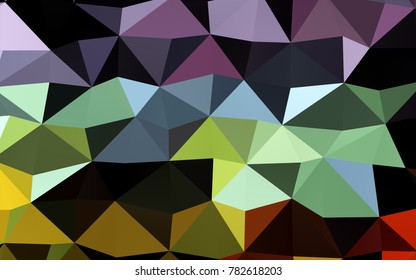 Light Multicolor, Rainbow vector abstract mosaic template. Glitter abstract illustration with an elegant design. The best triangular design for your business.