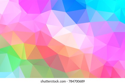Light Multicolor, Rainbow vector abstract mosaic pattern. Colorful abstract illustration with gradient. A completely new design for your business.