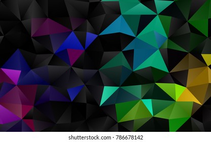 Light Multicolor, Rainbow vector abstract polygonal pattern. Glitter abstract illustration with an elegant design. A completely new design for your business.
