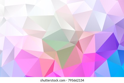 Light Multicolor, Rainbow vector abstract mosaic pattern. Brand-new colored illustration in blurry style with gradient. The elegant pattern can be used as part of a brand book.