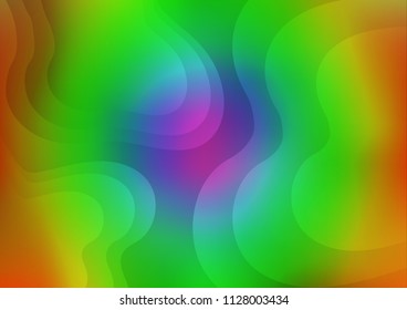 Light Multicolor, Rainbow vector backdrop with bent lines. Modern gradient abstract illustration with bandy lines. Pattern for your business design.