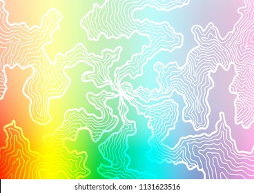 Light Multicolor, Rainbow vector backdrop with bent lines. Creative illustration in halftone marble style with gradient. Marble design for your web site.