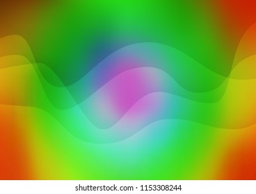 Light Multicolor, Rainbow vector backdrop with bent lines. Colorful illustration in abstract marble style with gradient. Marble design for your web site.