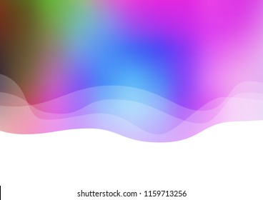 Light Multicolor, Rainbow vector backdrop with bent lines. Geometric illustration in marble style with gradient.  A new texture for your  ad, booklets, leaflets.