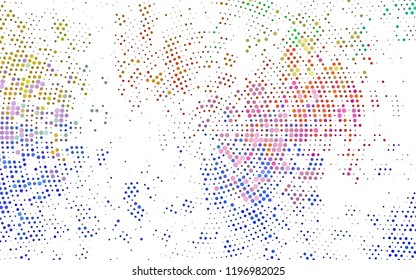 Light Multicolor, Rainbow vector backdrop with dots. Beautiful colored illustration with blurred circles in nature style. Pattern for beautiful websites.