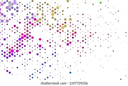 Light Multicolor, Rainbow vector backdrop with dots, spots. Abstract illustration with colored bubbles in nature style. Template for your brand book.
