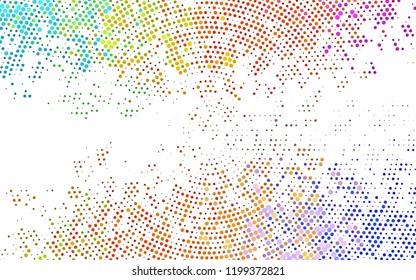 Light Multicolor, Rainbow vector backdrop with dots. Modern abstract illustration with colorful water drops. Design for business adverts.