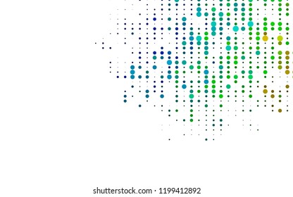 Light Multicolor, Rainbow vector backdrop with dots. Glitter abstract illustration with blurred drops of rain. Template for your brand book.