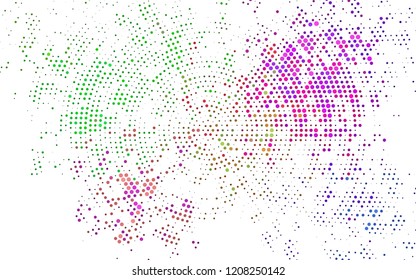 Light Multicolor, Rainbow vector backdrop with dots. Abstract illustration with colored bubbles in nature style. Pattern for ads, booklets.