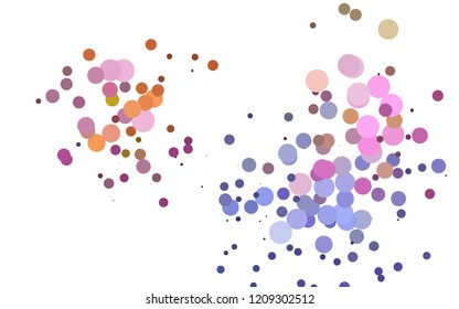 Light Multicolor, Rainbow vector backdrop with dots, spots. Modern abstract illustration with colorful water drops. Design for business adverts.