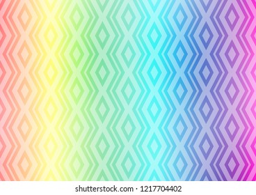 Light Multicolor, Rainbow vector backdrop with lines, cubes. Shining colorful illustration with lines, rectangles. Best design for your ad, poster, banner.