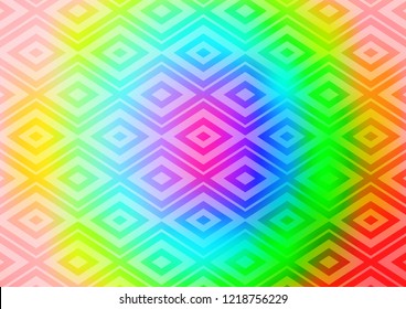 Light Multicolor, Rainbow vector backdrop with lines, cubes. Modern geometric abstract illustration with lines, squares. Pattern for websites, landing pages.