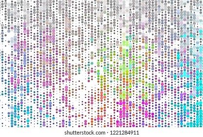 Light Multicolor, Rainbow vector backdrop with dots. Abstract illustration with colored bubbles in nature style. Pattern for ads, leaflets.