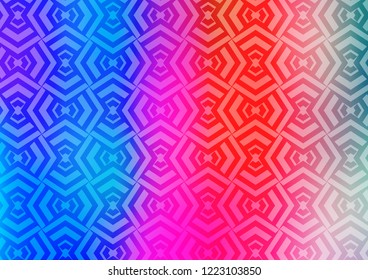 Light Multicolor, Rainbow vector backdrop with long lines. Blurred decorative design in simple style with lines. Pattern for ads, posters, banners.