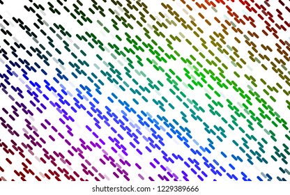 Light Multicolor, Rainbow vector backdrop with long lines. Modern geometrical abstract illustration with staves. Backdrop for TV commercials.