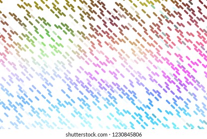 Light Multicolor, Rainbow vector backdrop with long lines. Shining colored illustration with narrow lines. Pattern for business booklets, leaflets.