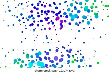 Light Multicolor, Rainbow vector backdrop with dots, spots. Illustration with set of shining colorful abstract circles. Pattern for ads, leaflets.