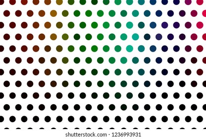 Light Multicolor, Rainbow vector backdrop with dots. Beautiful colored illustration with blurred circles in nature style. Pattern for beautiful websites.