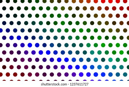 Light Multicolor, Rainbow vector backdrop with dots. Abstract illustration with colored bubbles in nature style. Pattern for beautiful websites.