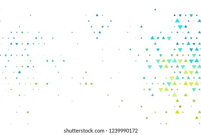 Light Multicolor, Rainbow vector backdrop with lines, triangles. Abstract gradient illustration with triangles. Best design for your ad, poster, banner.