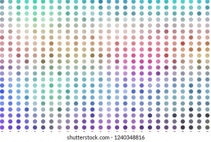 Light Multicolor, Rainbow vector backdrop with dots. Blurred decorative design in abstract style with bubbles. Design for business adverts.