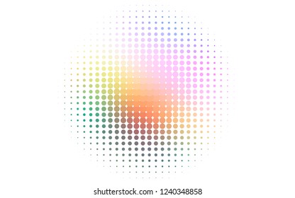 Light Multicolor, Rainbow vector backdrop with dots. Blurred decorative design in abstract style with bubbles. Design for business adverts.