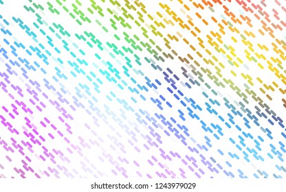 Light Multicolor, Rainbow vector backdrop with long lines. Modern geometrical abstract illustration with staves. Pattern for business booklets, leaflets.