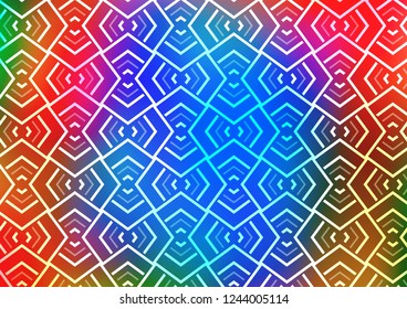 Light Multicolor, Rainbow vector backdrop with long lines. Modern geometrical abstract illustration with staves. Backdrop for TV commercials.