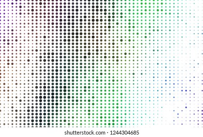 Light Multicolor, Rainbow vector backdrop with dots. Modern abstract illustration with colorful water drops. Design for business adverts.