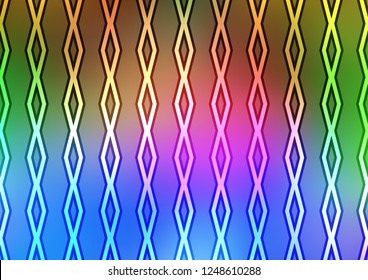 Light Multicolor, Rainbow vector backdrop with lines, cubes. Modern geometric abstract illustration with lines, squares. Pattern for ads, posters, banners.