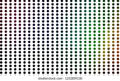 Light Multicolor, Rainbow vector backdrop with dots. Beautiful colored illustration with blurred circles in nature style. Design for business adverts.