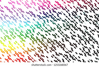Light Multicolor, Rainbow vector backdrop with long lines. Shining colored illustration with narrow lines. Pattern for websites, landing pages.
