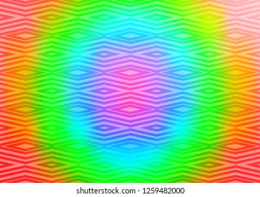 Light Multicolor, Rainbow vector backdrop with lines, cubes. Colorful decorative design in simple style with lines, rhombuses. Pattern for business booklets, leaflets.