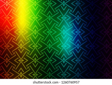 Light Multicolor, Rainbow vector backdrop with long lines. Modern geometrical abstract illustration with staves. Backdrop for TV commercials.