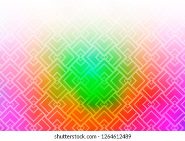 Light Multicolor, Rainbow vector backdrop with long lines. Shining illustration with lines on abstract template. Pattern for business booklets, leaflets.