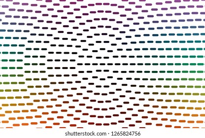 Light Multicolor, Rainbow vector backdrop with long lines. Lines on blurred abstract background with gradient. Best design for your ad, poster, banner.