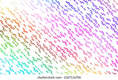 Light Multicolor, Rainbow vector backdrop with long lines. Lines on blurred abstract background with gradient. Best design for your ad, poster, banner.