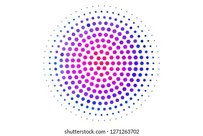Light Multicolor, Rainbow vector backdrop with hexagons. White background with colorful hexagons. Pattern for ads, leaflets.