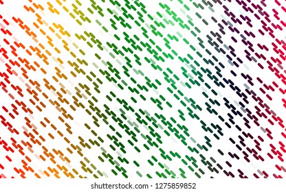 Light Multicolor, Rainbow vector backdrop with long lines. Lines on blurred abstract background with gradient. Best design for your ad, poster, banner.