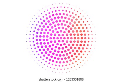 Light Multicolor, Rainbow vector backdrop with hexagons. Glitter abstract illustration in hexagonal style. Pattern can be used for landing pages.